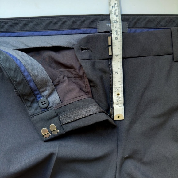 THEORY Custom Max 2 Stretch Wool Blend Trouser Pants Black Size 10 - Picture 4 of 13